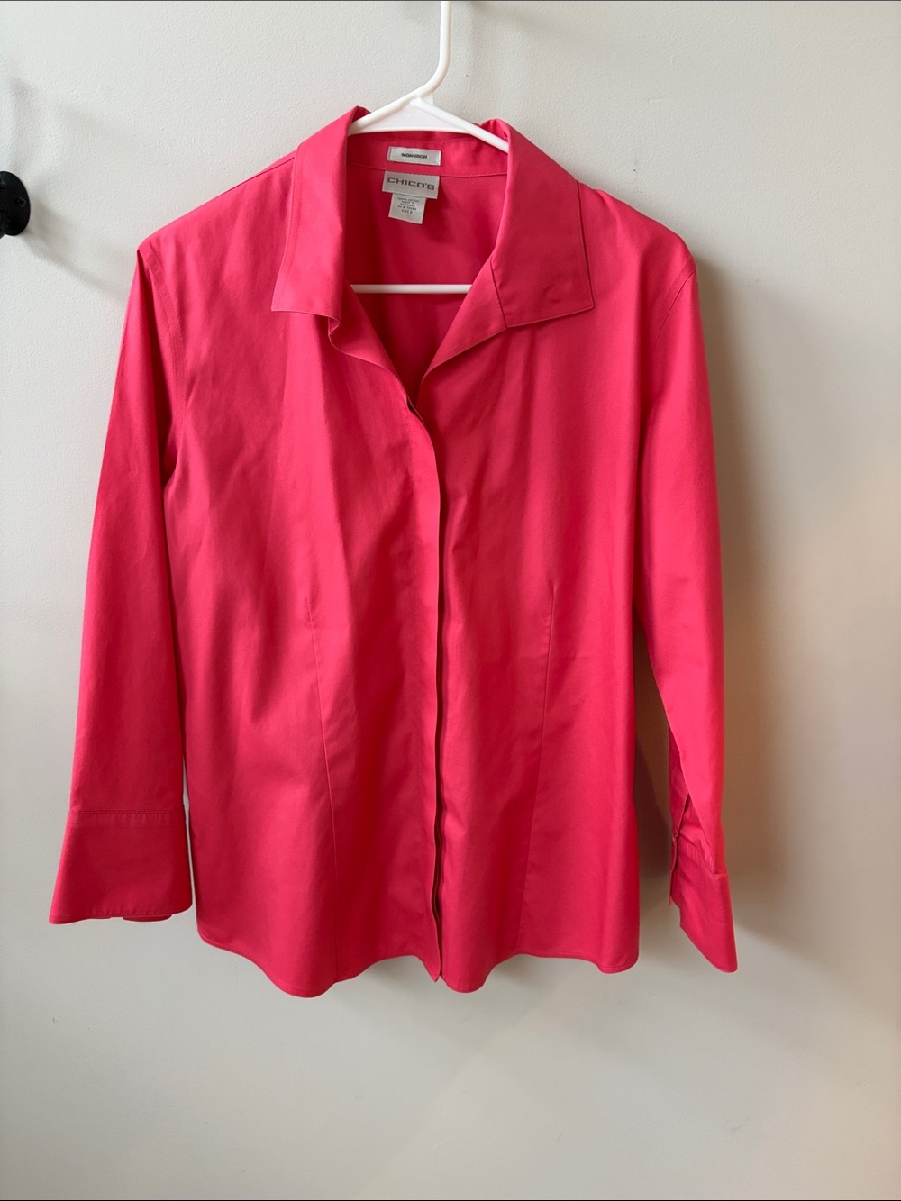 Chico's Pink Collared Button-Front Shirt
